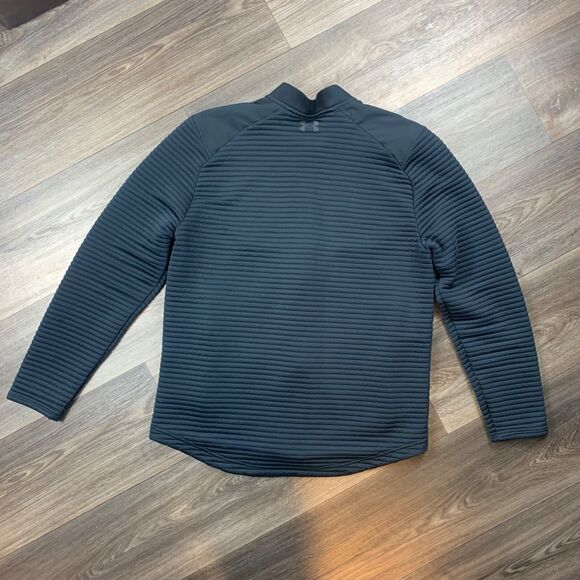 Under Armour Men's Black Cold Gear Jacket Size L Full Zip Athletic - Picture 7 of 7